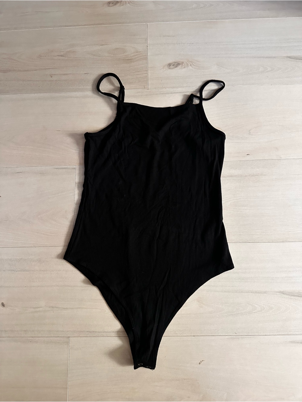 wild fable Black Ribbed Bodysuit Size Medium 0022